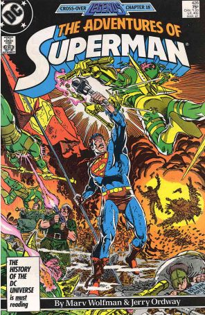 Adventures of Superman 426 published by DC with cover art by Jerry Ordway