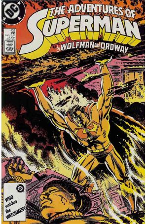 Adventures of Superman 432 published by DC with cover art by Jerry Ordway