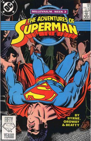 Adventures of Superman 436 published by DC with cover art by Jerry Ordway