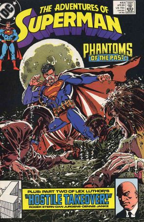 Adventures of Superman 453 published by DC with cover art by Jerry Ordway