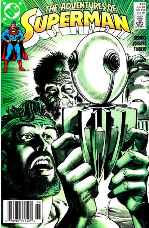 Adventures of Superman 455 (Newsstand) published by DC with cover art by Jerry Ordway
