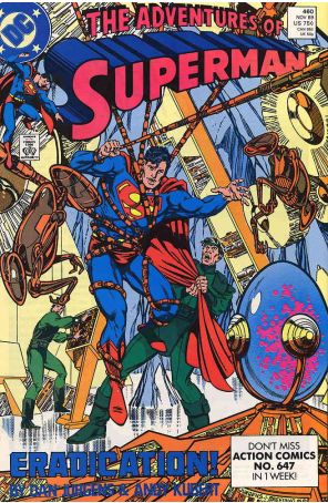 Adventures of Superman 460 published by DC with cover art by Dan Jurgens