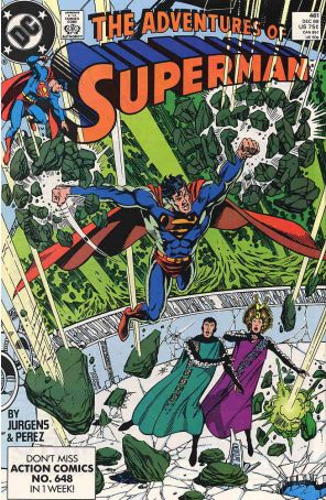 Adventures of Superman 461 published by DC with cover art by Dan Jurgens