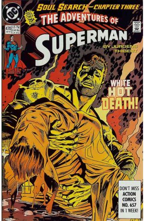 Adventures of Superman 470 published by DC with cover art by Dan Jurgens