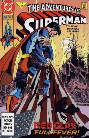 Adventures of Superman 479 published by DC with cover art by Andy Kubert