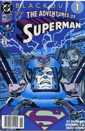 Adventures of Superman 484 (Newsstand) published by DC with cover art by Jerry Ordway
