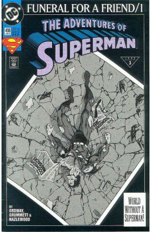 Adventures of Superman 498 (3rd) published by DC with cover art by Tom Grummett