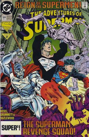 Adventures of Superman 504 published by DC with cover art by Tom Grummett