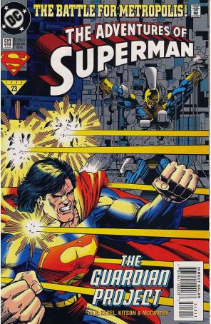 Adventures of Superman 513 published by DC with cover art by Barry Kitson