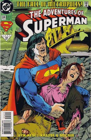 Adventures of Superman 514 published by DC with cover art by Barry Kitson