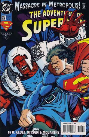 Adventures of Superman 515 published by DC with cover art by Barry Kitson