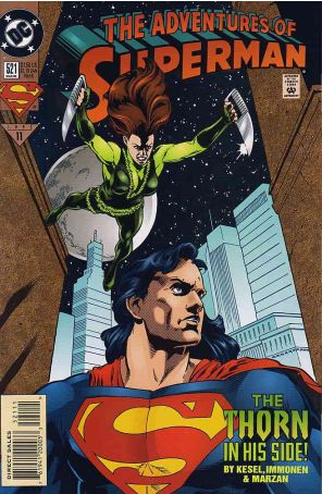 Adventures of Superman 521 published by DC with cover art by Stuart Immonen