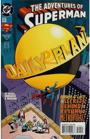 Adventures of Superman 522 published by DC with cover art by Stuart Immonen
