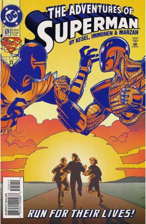 Adventures of Superman 524 published by DC with cover art by Stuart Immonen