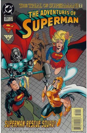 Adventures of Superman 529 published by DC with cover art by Stuart Immonen