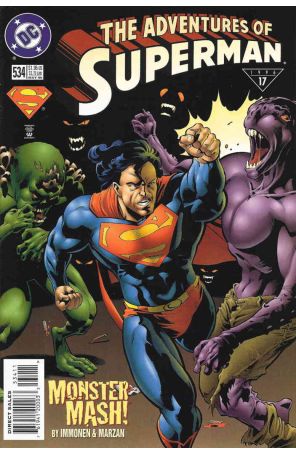 Adventures of Superman 534 published by DC with cover art by Stuart Immonen