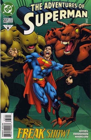 Adventures of Superman 537 published by DC with cover art by Stuart Immonen