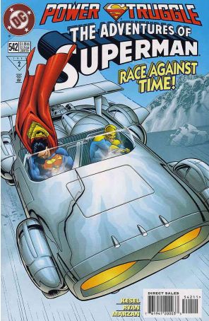 Adventures of Superman 542 published by DC with cover art by Stuart Immonen