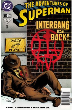 Adventures of Superman 544 (Newsstand) published by DC with cover art by Stuart Immonen