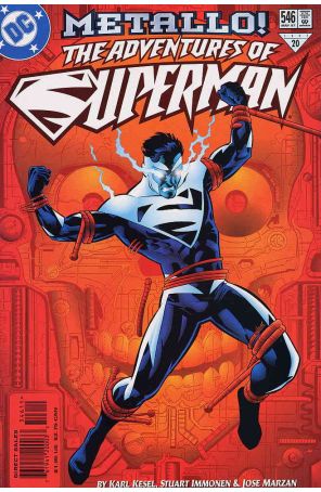 Adventures of Superman 546 published by DC with cover art by Stuart Immonen
