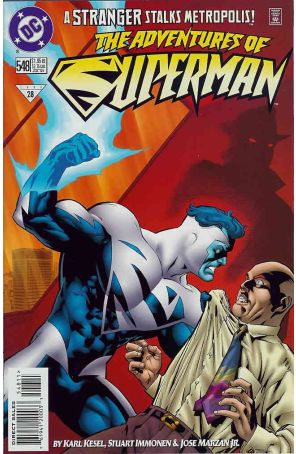 Adventures of Superman 548 published by DC with cover art by Stuart Immonen