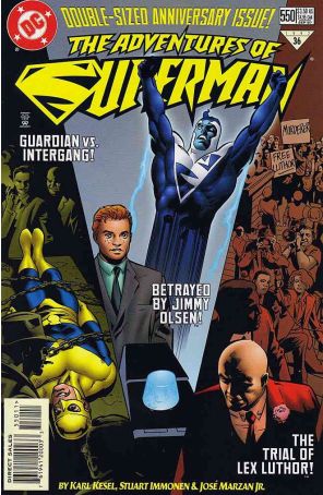 Adventures of Superman 550 published by DC with cover art by Stuart Immonen