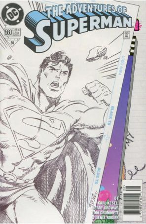 Adventures of Superman 560 (Newsstand) published by DC with cover art by Tom Grummett