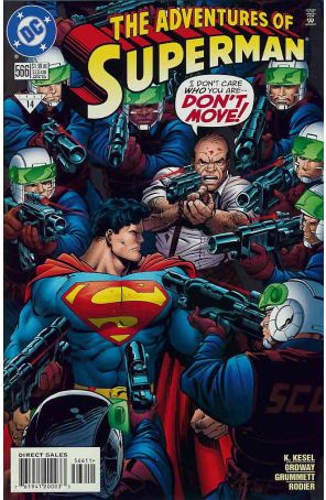 Adventures of Superman 566 published by DC with cover art by Tom Grummett