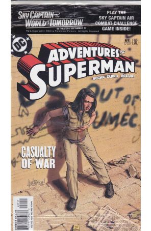 Adventures of Superman 631 (in bag) published by DC with cover art by Gene Ha