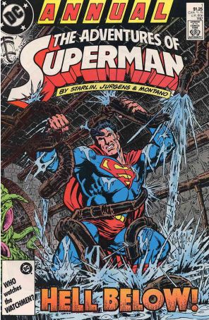Adventures of Superman Annual 1 published by DC with cover art by Tom Ziuko