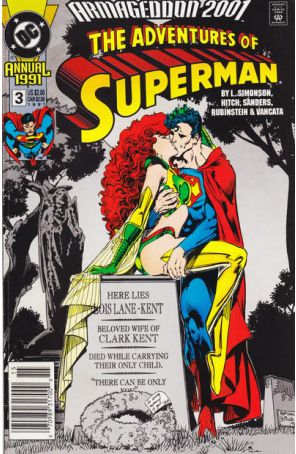 Adventures of Superman Annual 3 (Newsstand) published by DC with cover art by Bryan Hitch