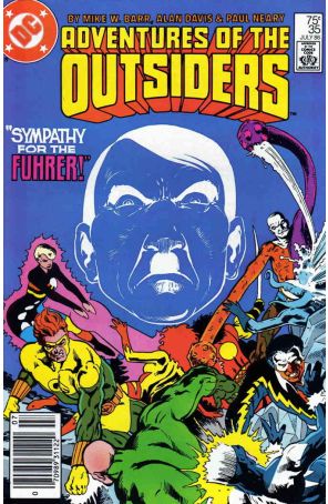 The Adventures of the Outsiders 35 (Newsstand) published by DC with cover art by Alan Davis
