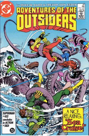 The Adventures of the Outsiders 37 published by DC with cover art by José Luis García-López