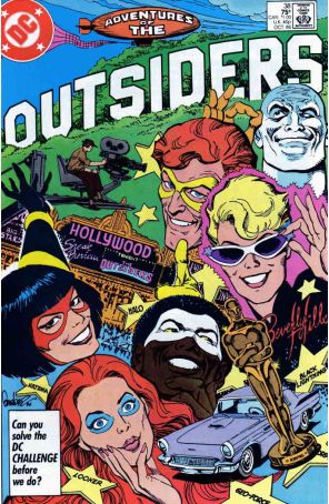 The Adventures of the Outsiders 38 published by DC with cover art by José Luis García-López