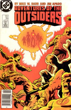 The Adventures of the Outsiders 39 (Newsstand) published by DC with cover art by Trevor von Eeden