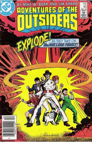 The Adventures of the Outsiders 40 (Newsstand) published by DC with cover art by Trevor von Eeden