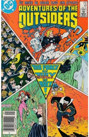 The Adventures of the Outsiders 41 (Newsstand) published by DC with cover art by Stephen DeStefano