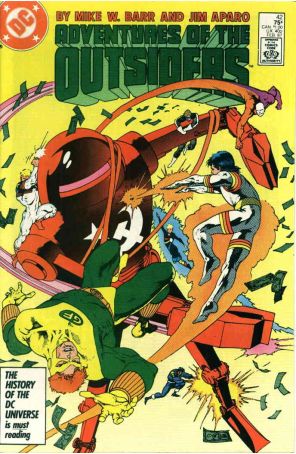 The Adventures of the Outsiders 42 published by DC with cover art by Kevin Nowlan