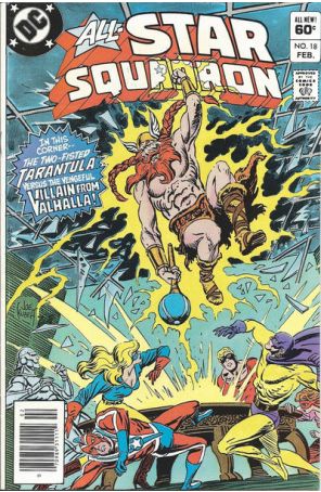 All-Star Squadron 18 (Newsstand) published by DC with cover art by Joe Kubert