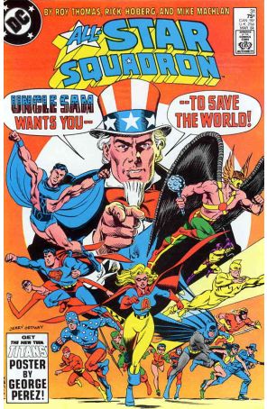 All-Star Squadron 31 published by DC with cover art by Jerry Ordway