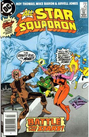 All-Star Squadron 43 (Mark Jewelers) published by DC with cover art by Mike Harris