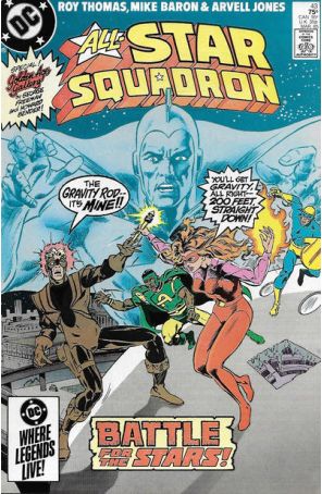 All-Star Squadron 43 published by DC with cover art by Mike Harris
