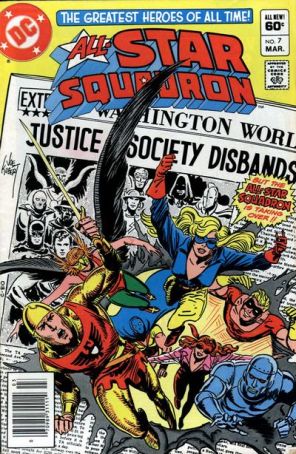 All-Star Squadron 7 (Newsstand) published by DC with cover art by Joe Kubert