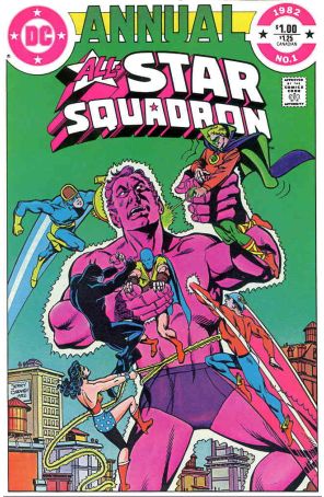 All-Star Squadron Annual 1 published by DC with cover art by Jerry Ordway