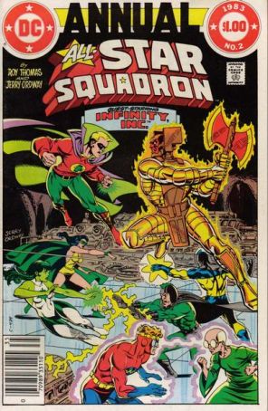 All-Star Squadron Annual 2 (Newsstand) published by DC with cover art by Jerry Ordway