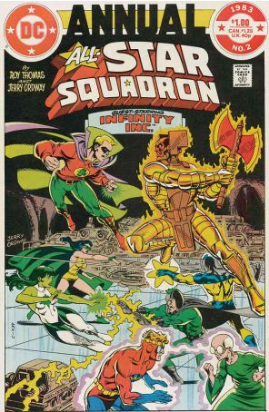 All-Star Squadron Annual 2 published by DC with cover art by Jerry Ordway
