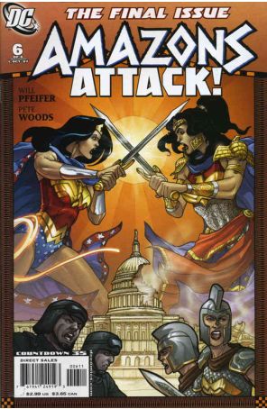 Amazons Attack 6 published by DC with cover art by Pete Woods