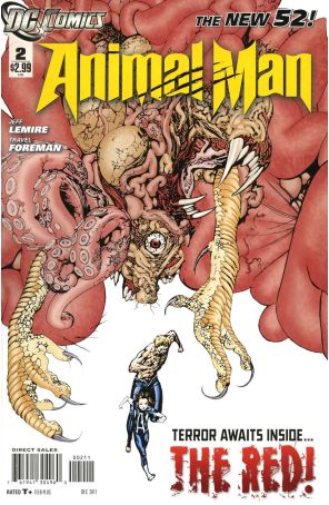Animal Man (2nd Series) 2 published by DC with cover art by Travel Foreman