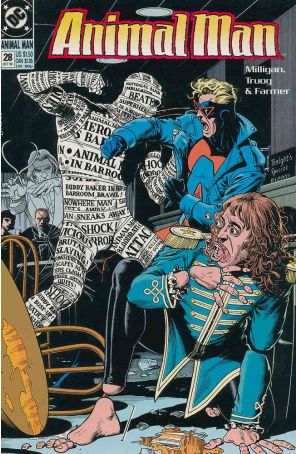 Animal Man 28 published by DC with cover art by Brian Bolland