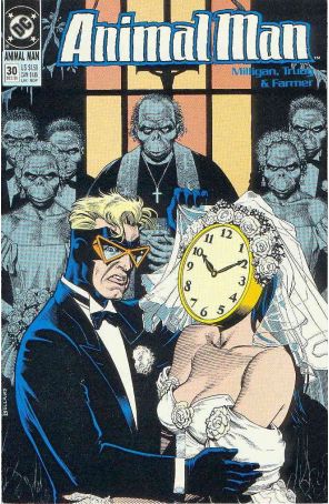 Animal Man 30 published by DC with cover art by Brian Bolland